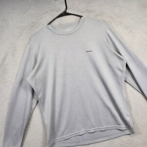 Patagonia Capilene Shirt Mens M Gray Long Sleeve‎ Base Layer Thermal Made in USA